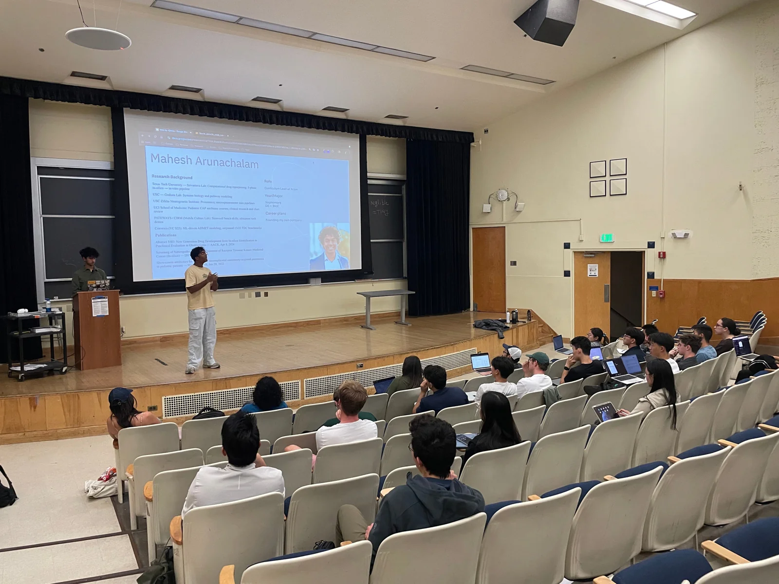 A classroom lecture from the new member bootcamp