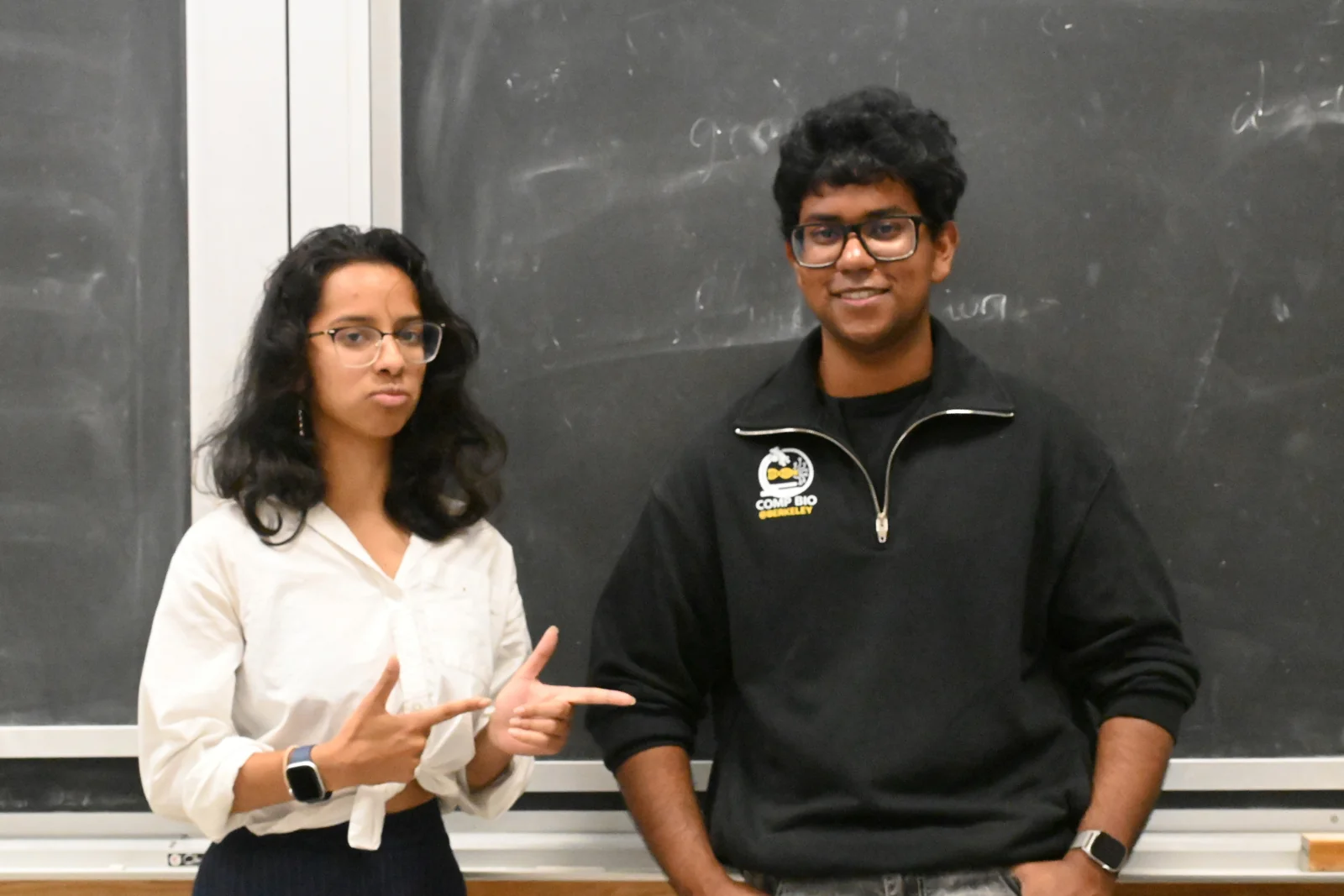 Priyam Baruah and Soumyadeep Talukdar presenting to members