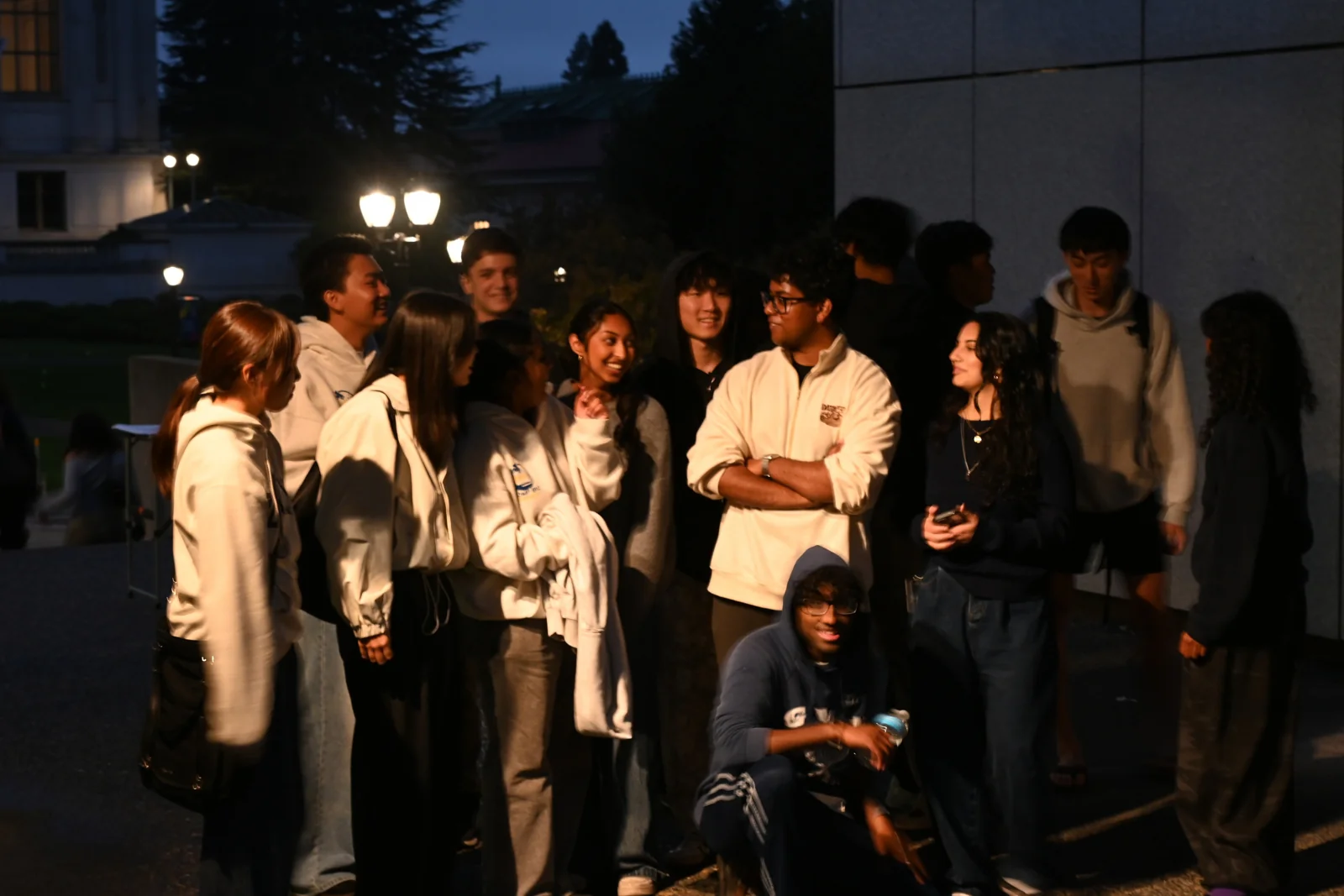 Club officers gathered after an information session