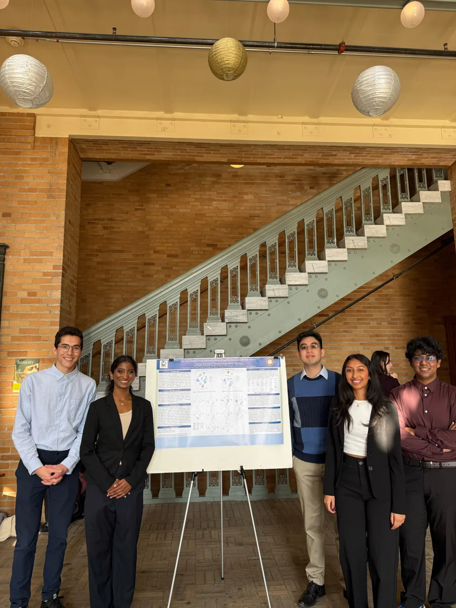Club members presenting a research project
